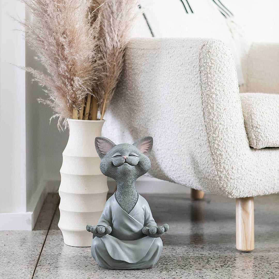 Buddha-Katzen-Figur