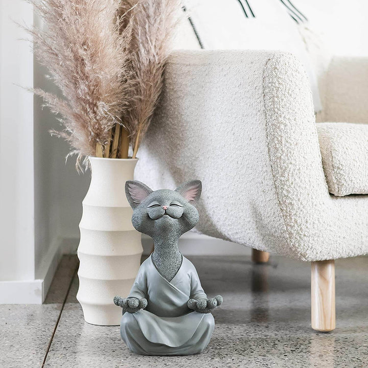 Buddha-Katzen-Figur