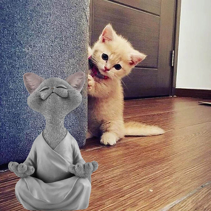 Buddha-Katzen-Figur