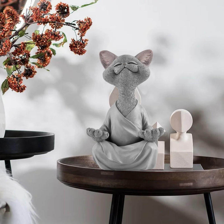 Buddha-Katzen-Figur