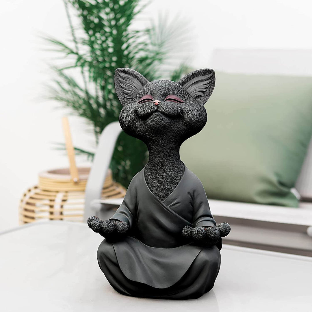 Buddha-Katzen-Figur