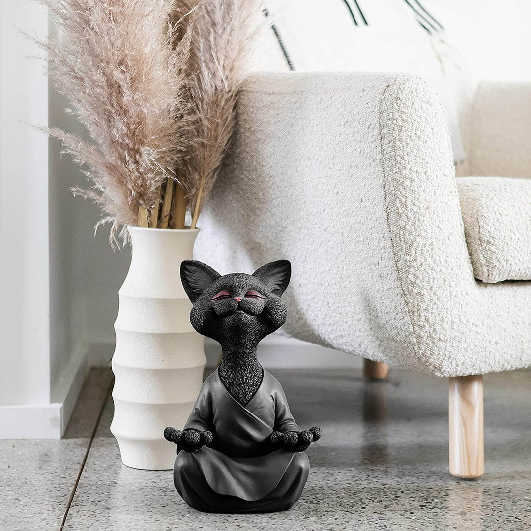 Buddha-Katzen-Figur