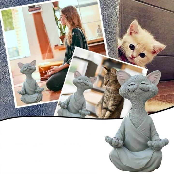 Buddha-Katzen-Figur
