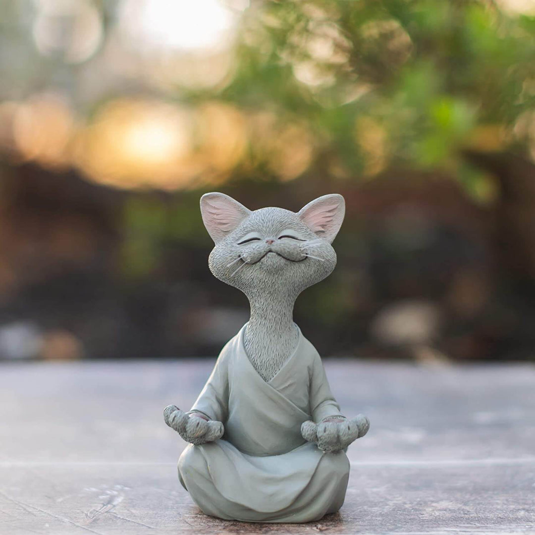 Buddha-Katzen-Figur