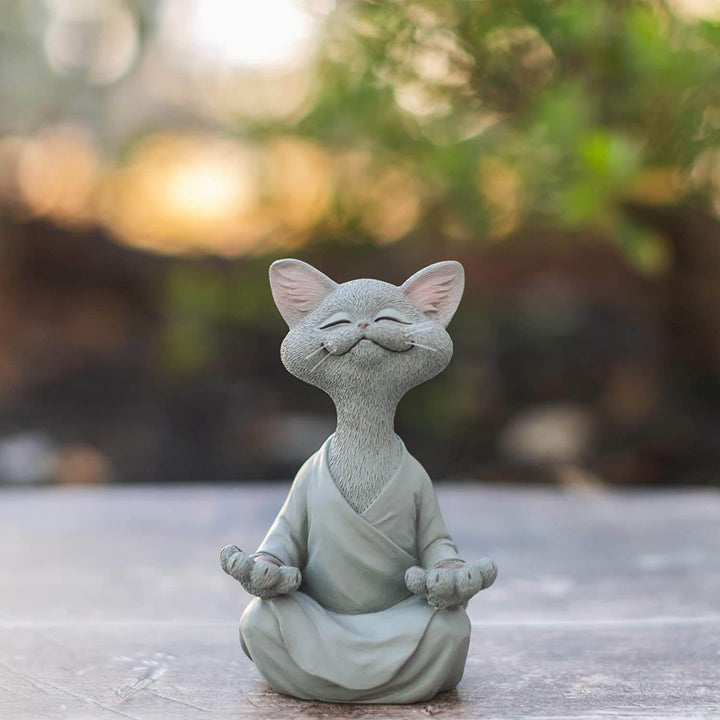 Buddha-Katzen-Figur