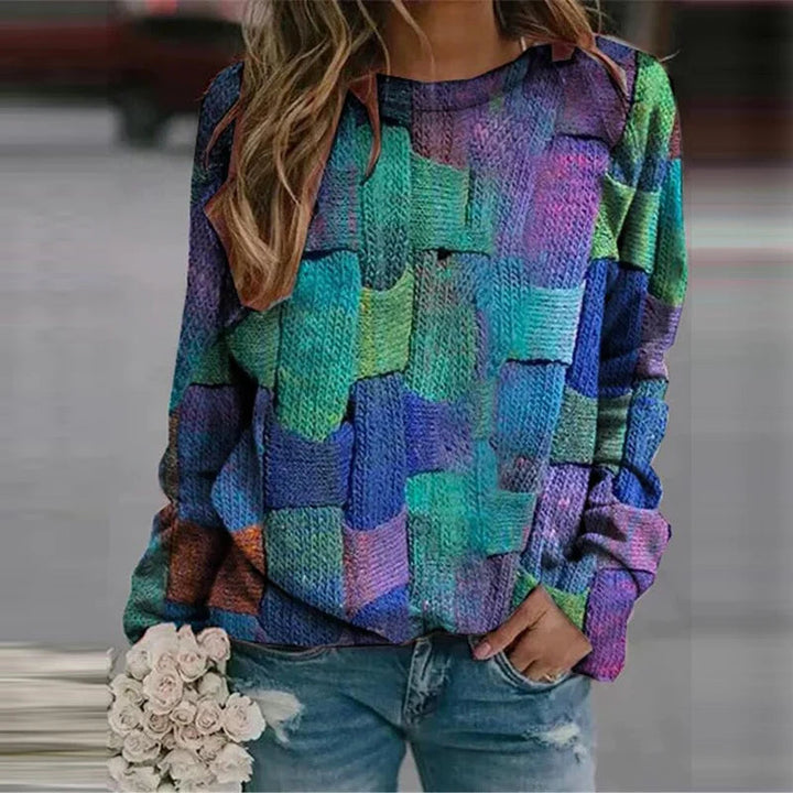Bunter Herbstpullover für Damen – Ella