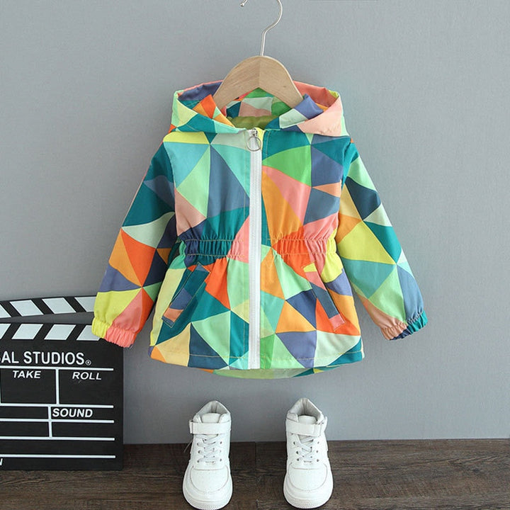 Herbstliche Butterfly-Regenjacke für Mädchen - ButterflySplash Herbstzauber
