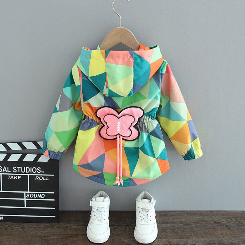 Herbstliche Butterfly-Regenjacke für Mädchen - ButterflySplash Herbstzauber