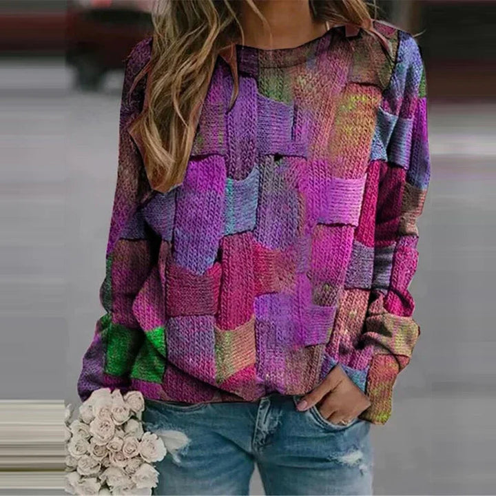 Bunter Herbstpullover für Damen – Ella