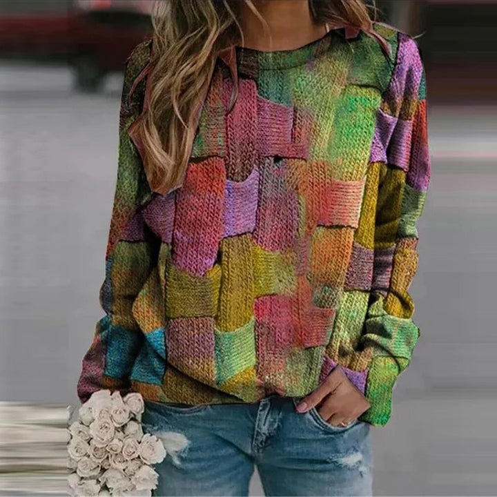 Bunter Herbstpullover für Damen – Ella