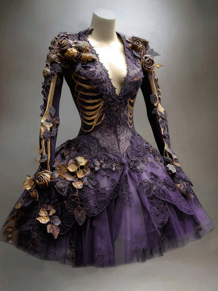 Wunderschön gefertigtes bedrucktes Kleid in vier Farben, Größen S bis 5XL