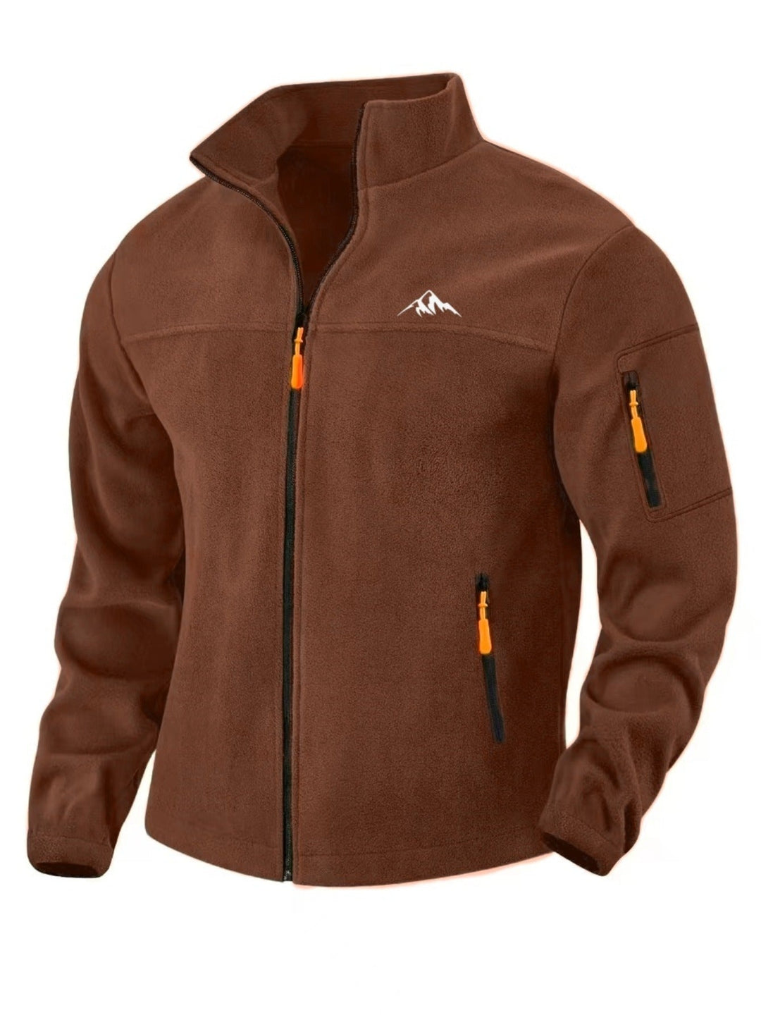 Fleecejacke für Herren mit Stehkragen, winddicht und mit Stretchpassform