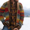 Gestreifte Herren-Strickjacke