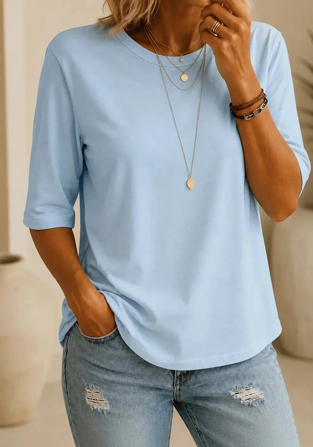 Essential Comfort T-Shirt - Klassisches Rundhals-Kurzarm-Basic