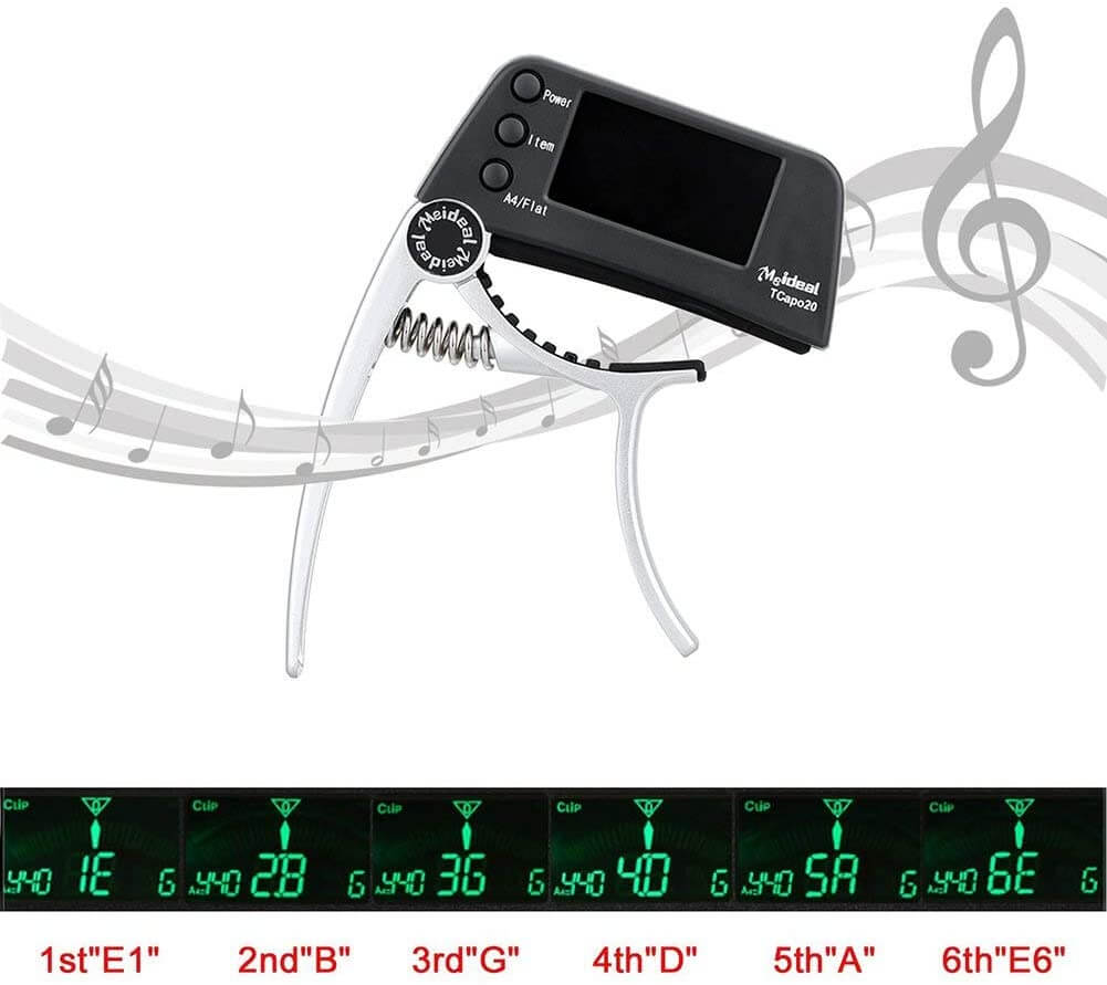 Kapodaster und Stimmgerät 2-in-1 – TuneGrip