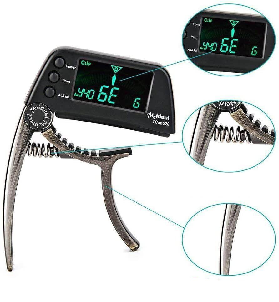 Kapodaster und Stimmgerät 2-in-1 – TuneGrip