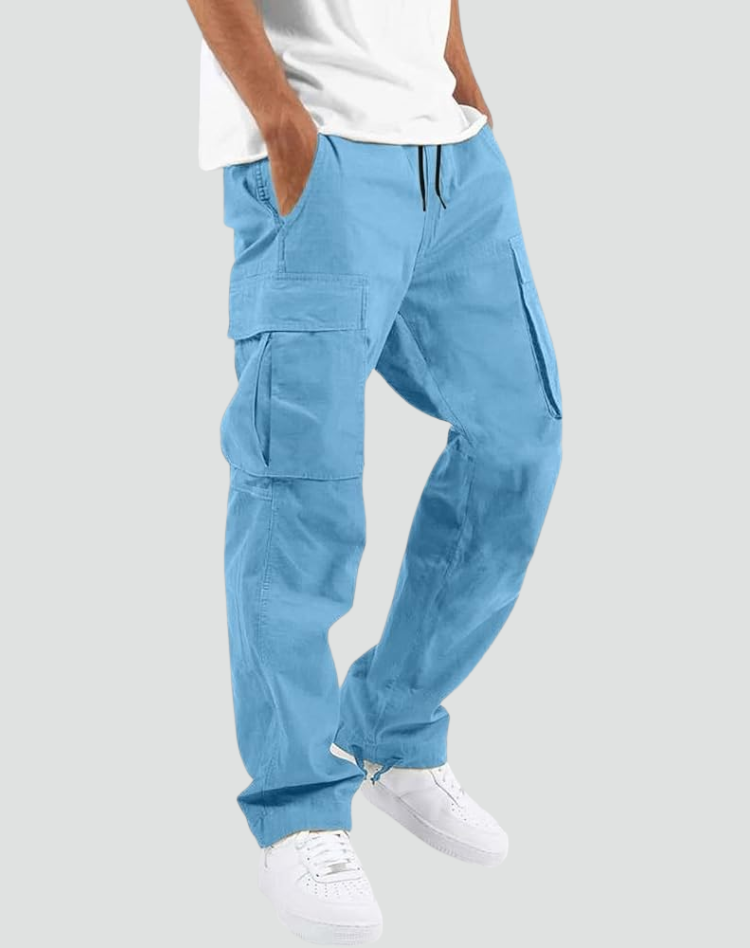 Hose mit mehreren Taschen und verstellbarem Bund für Herren