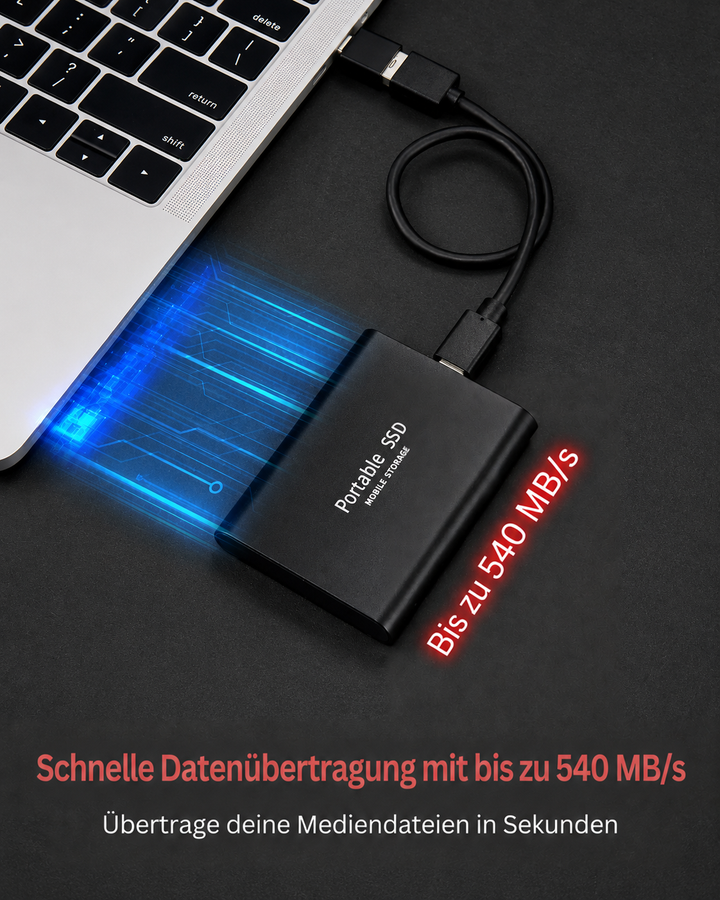 128TB Externe SSD-Festplatte High-Speed tragbarer Speicher