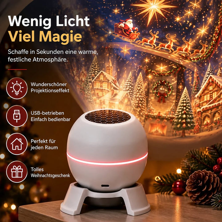 Magisches Weihnachtsprojektorlicht