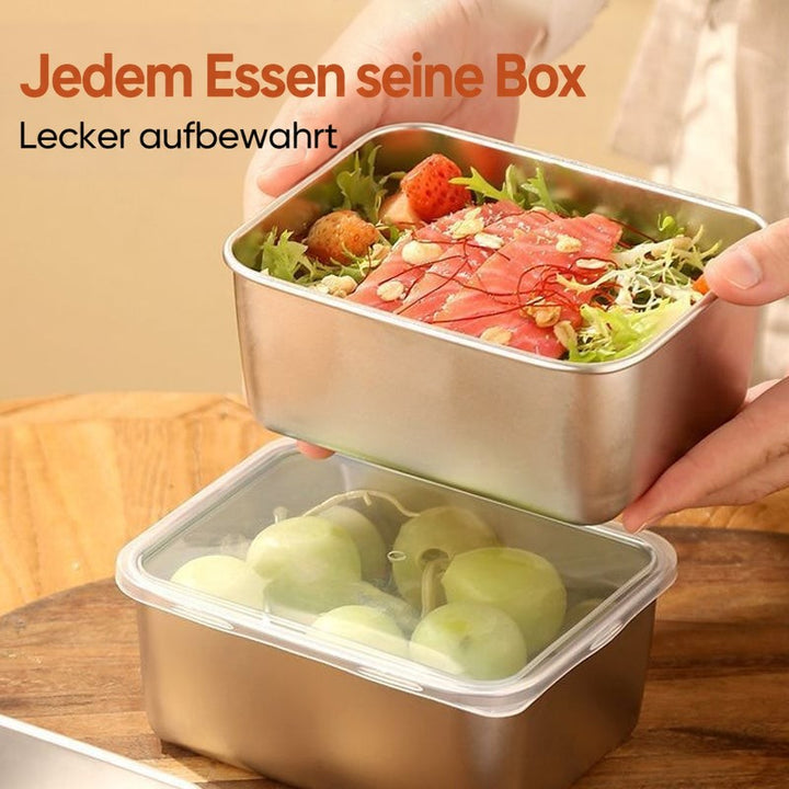 Lebensmittelaufbewahrungsbehälter aus Edelstahl, langlebig und umweltfreundlich