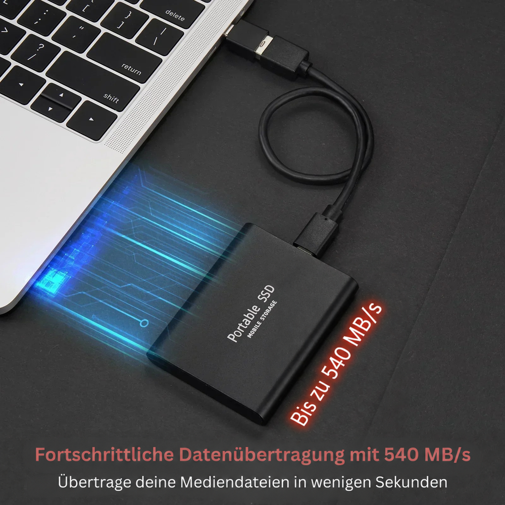 128 TB Externe SSD, kompakte und schnelle portable SSD