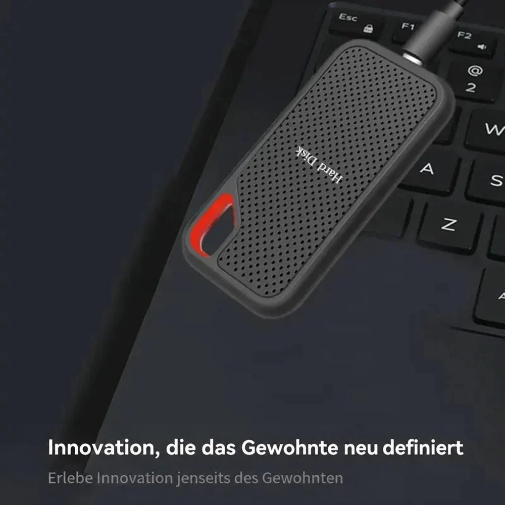Mobiles externes SSD-Laufwerk für schnellen Datentransfer