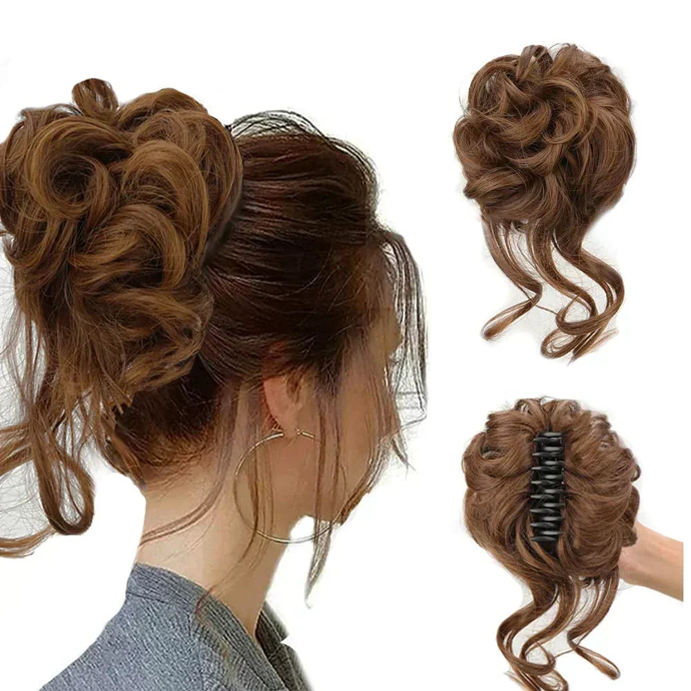 Lockiger Dutt – Clip-in-Haarteil mit Volumen und natürlichem Look