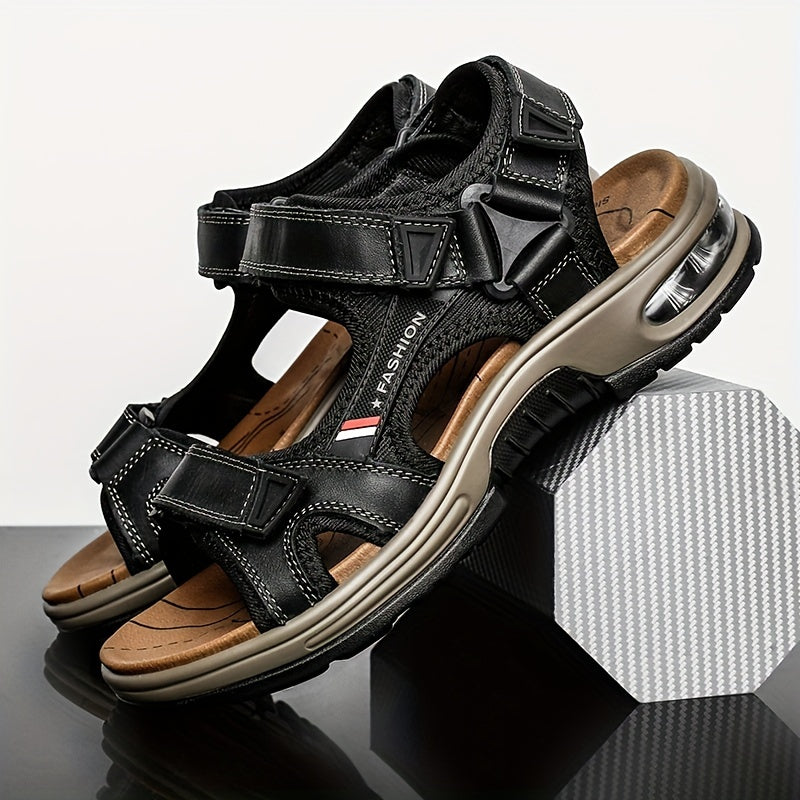 Premium Leder-Strandsandalen für Herren – Verstellbar und Dämpfend
