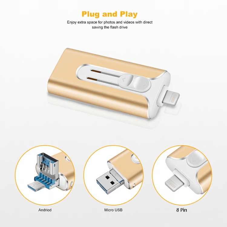 4-in-1-Speicherstick - zusätzlicher Speicherplatz für Ihr Smartphone