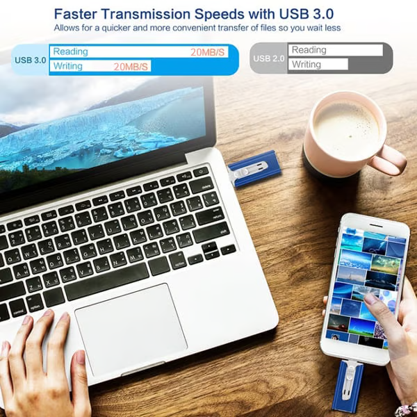 4-in-1-Speicherstick - zusätzlicher Speicherplatz für Ihr Smartphone