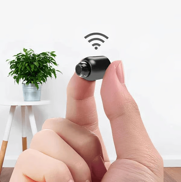 Mini 1080P HD WiFi-Sicherheitskamera – zeichnet Video und Audio auf.