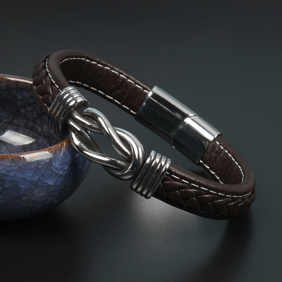 Infinity-Armband | Lederarmband mit Knoten