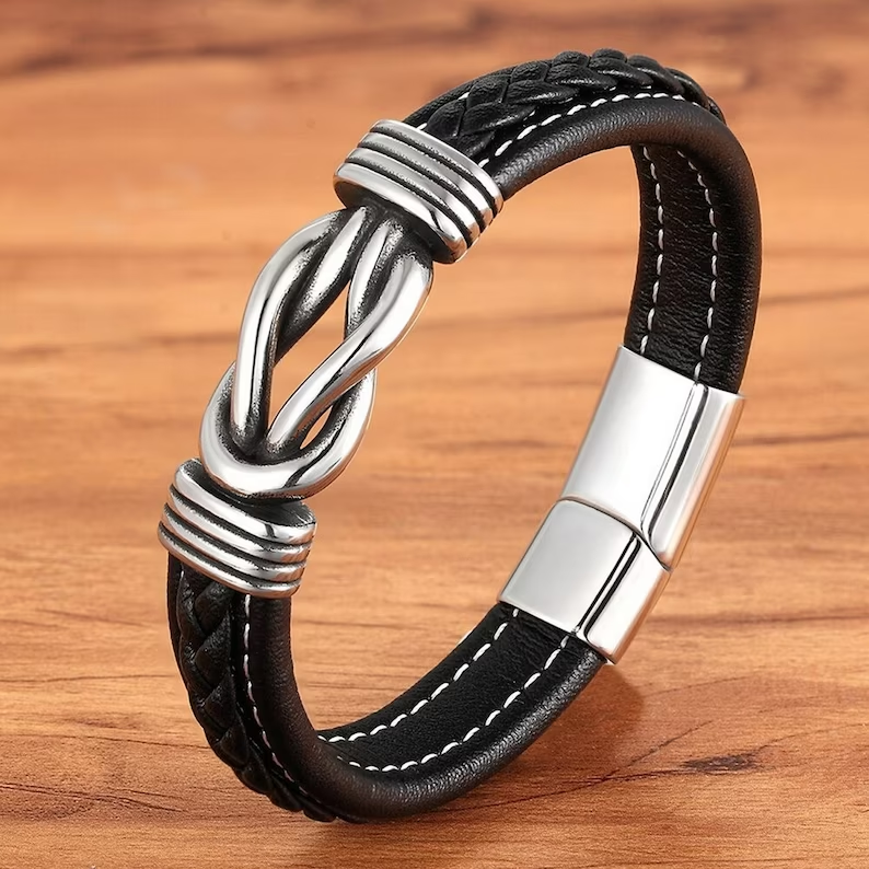 Infinity-Armband | Lederarmband mit Knoten