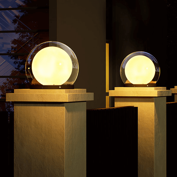 Moderne Außenlampe - Design in Mondform