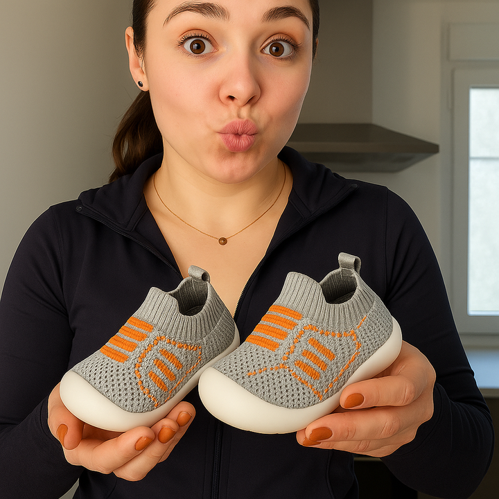 Babyschuhe mit passgenauem elastischem Sitz, rutschfesten Sohlen, atmungsaktivem Mesh, Alter 0-4