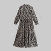 Langärmliges geometrisches Damenkleid