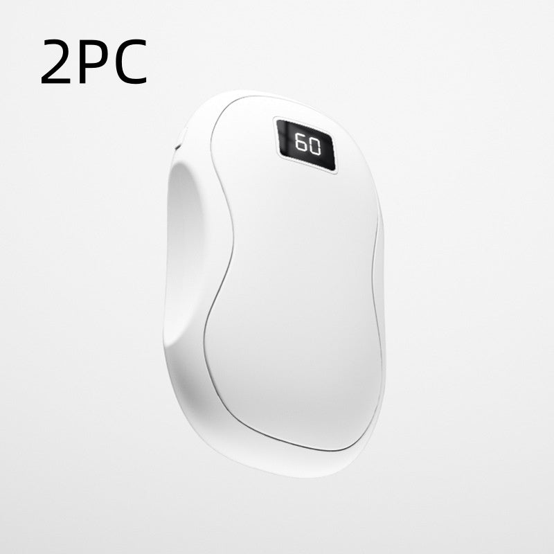 Wiederaufladbarer Handwärmer mit digitalem Display, beidseitig warm