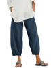 Damenhose mit elastischem Bund und weitem Bein