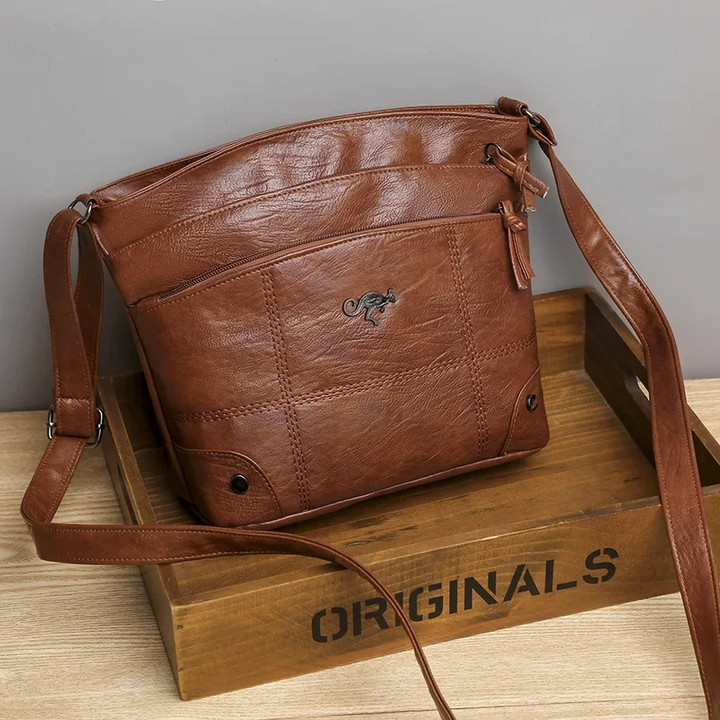 Elegante Schultertasche aus Leder für Damen – Sabrina