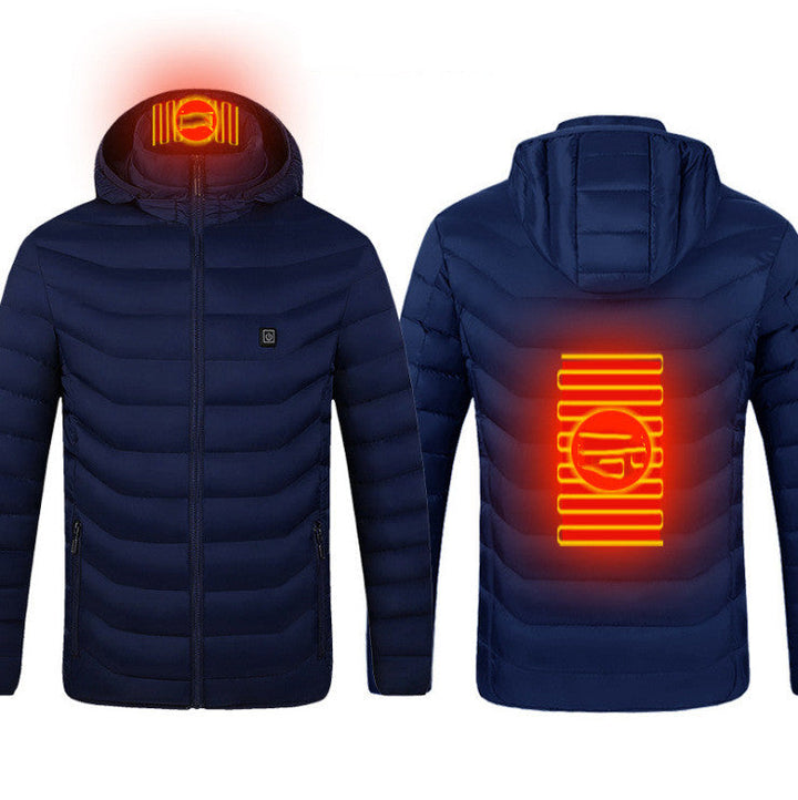 Beheizte Jacke mit Kapuze, auch mit Powerbank bestellbar
