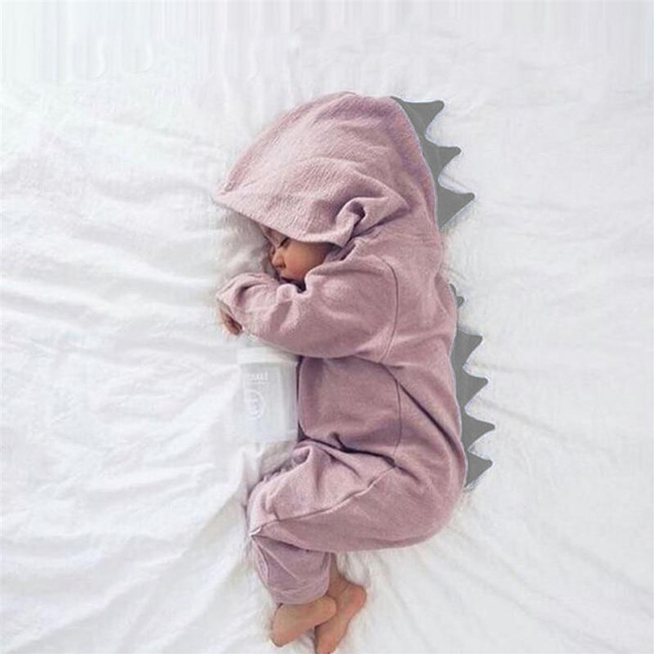 Süsser Baby-Strampler mit Dinosaurier-Mütze - DinoDream Onesie
