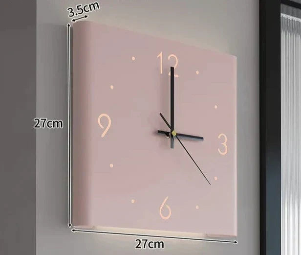 Quadratische Doppelseitige Wanduhr mit Beleuchtung – TimeLume