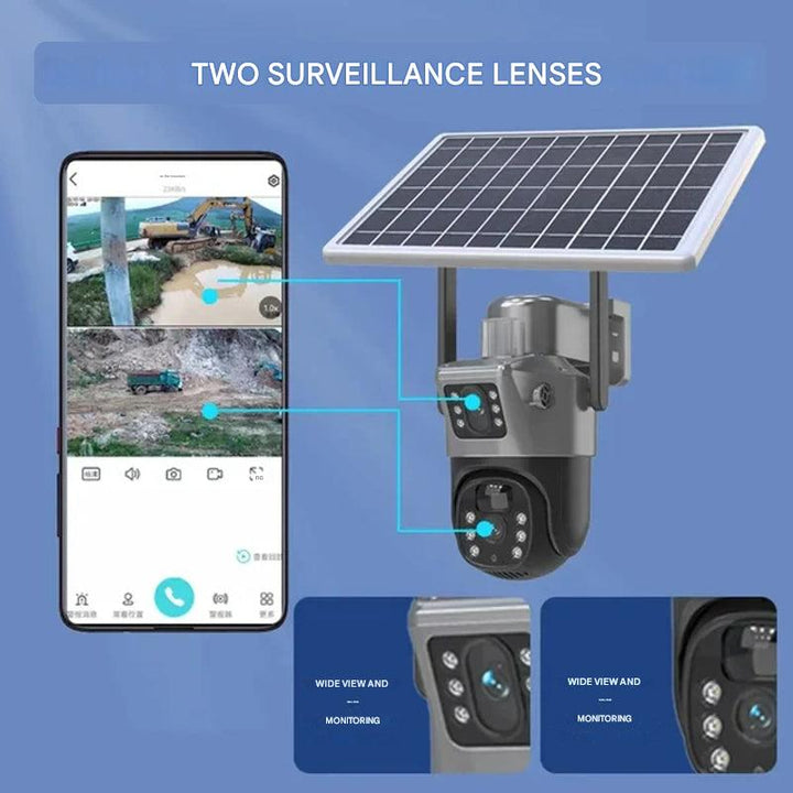 Kabellose 4K-Überwachungskamera mit Solarpanel – DualGuard 4K