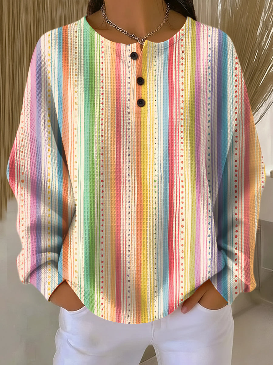 Damen warmer Waffelstrickpullover Cozy dicke Strick für kalte Tage