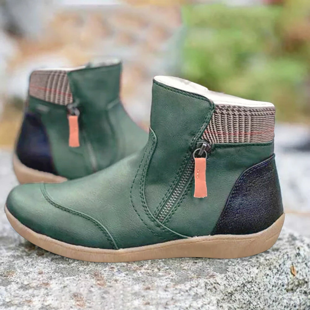 Wasserdichte orthopädische Lederstiefel mit rutschfester Sohle