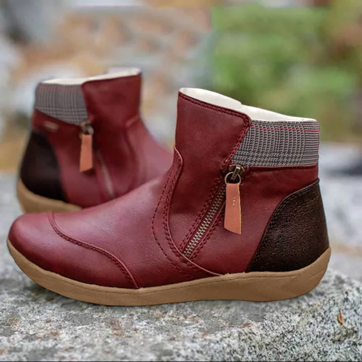 Wasserdichte orthopädische Lederstiefel mit rutschfester Sohle