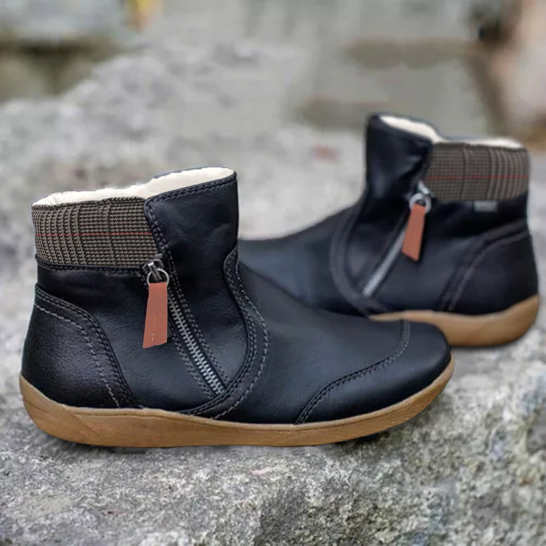Wasserdichte orthopädische Lederstiefel mit rutschfester Sohle
