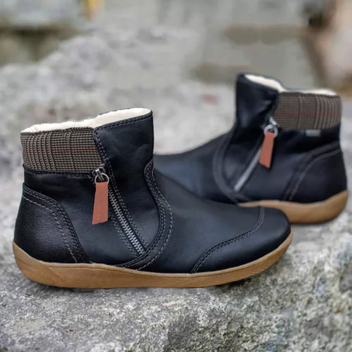 Wasserdichte orthopädische Lederstiefel mit rutschfester Sohle