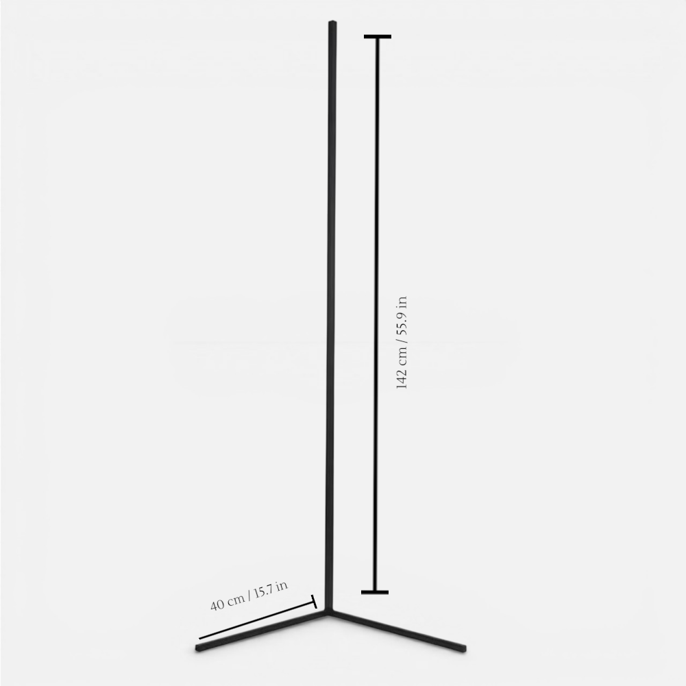 Dimmbare LED-Eck-Stehleuchte mit Fernbedienung
