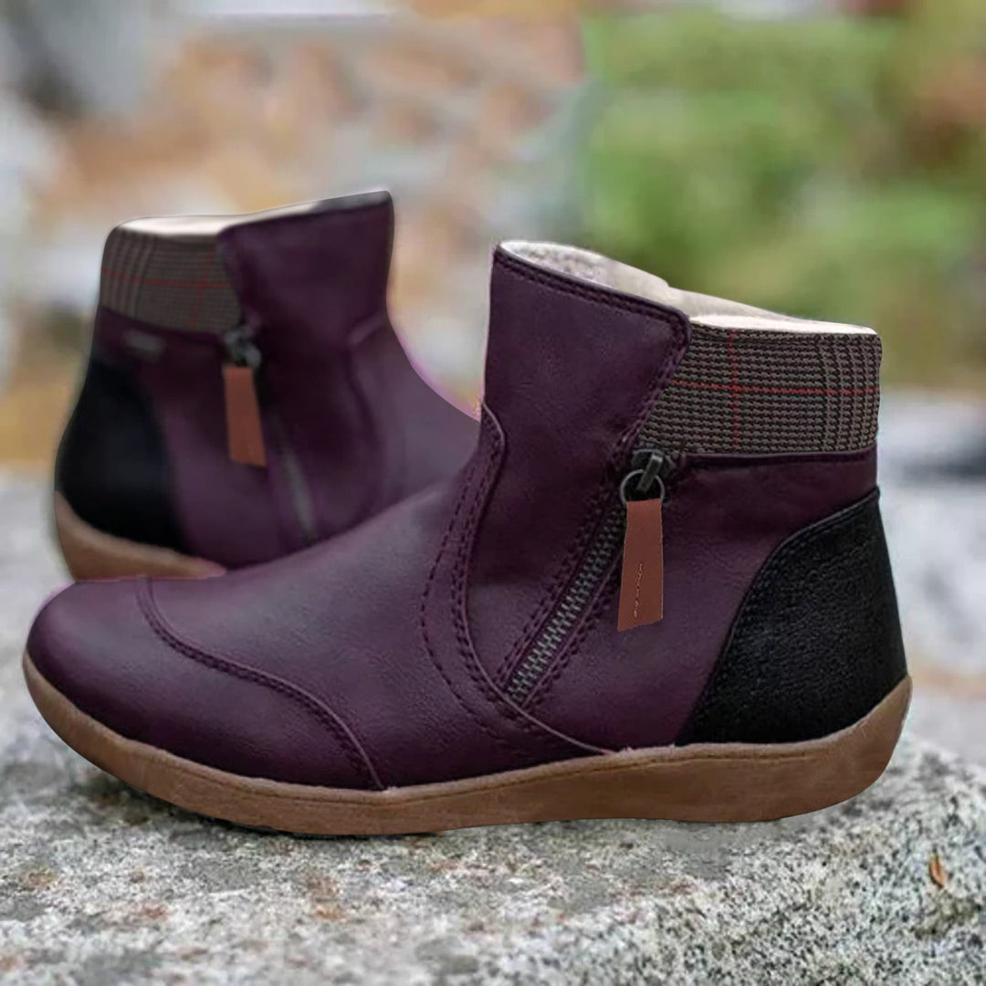 Wasserdichte orthopädische Lederstiefel mit rutschfester Sohle